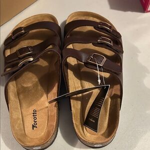 Torotto size 43 sandals, Brown Sandals with Buckles